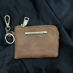Steve Madden Tan Leather Keychain Pouch
